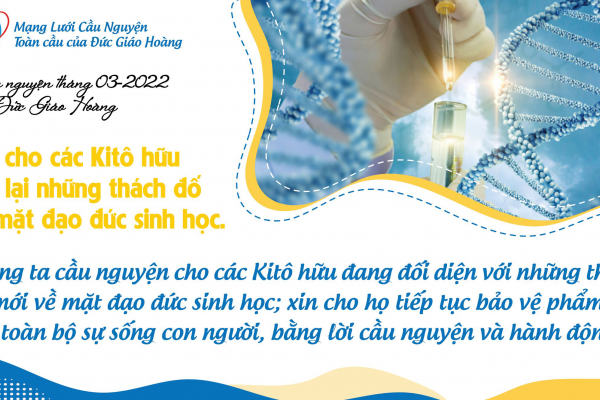 Ý cầu nguyện của ĐTC trong tháng 03/2023: Cầu cho các Ki-tô hữu đáp lại những thách đố về mặt đạo đức sinh học