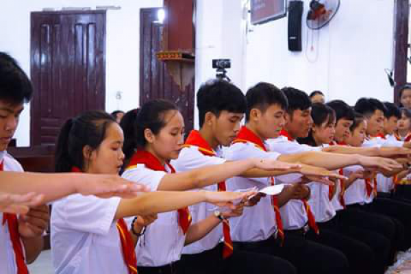 Liên đoàn TNTT Giuse Khang GPTB - Hiệp đoàn Đức Mẹ Camelô – Giáo hạt Thái Thụy chính thức ra mắt và thành lập - 2018