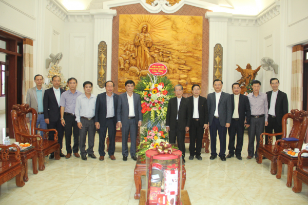 Tòa Giám mục Thái Bình chào đón các phái đoàn chúc mừng lễ Thiên Chúa Giáng Sinh 2021