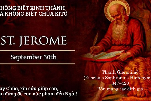 Ngày 30/9 - Thánh Hiêrônimô, Linh Mục, Tiến Sĩ Hội Thánh (340-420)